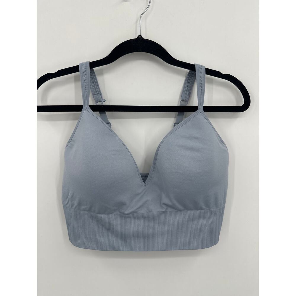 Athleta Embrace padded Sports Bra in Cottage Blue Size Large DD Cup